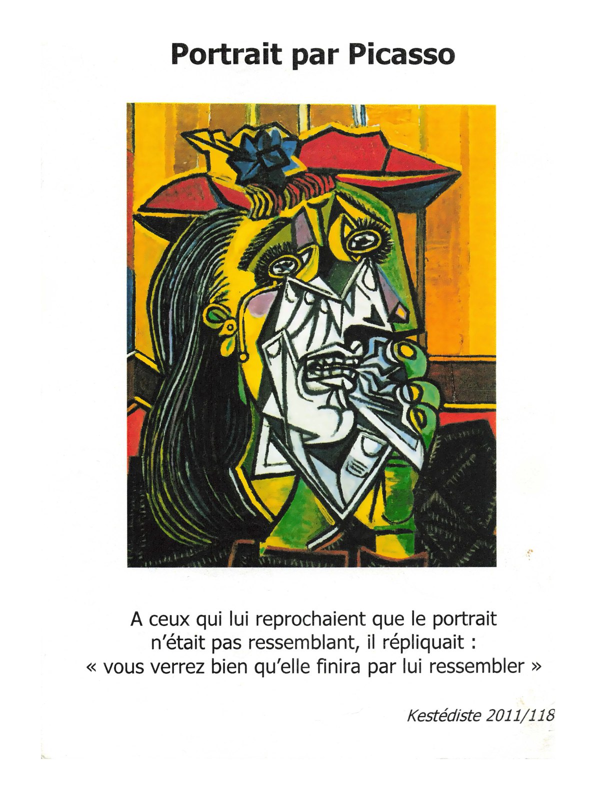 Portrait par Picasso